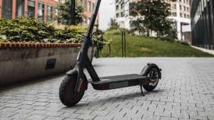 Electric Scooter Parked at Work