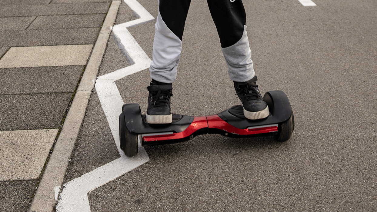 Hoverboard on the street